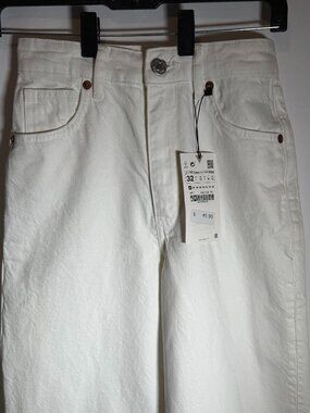 Zara jeans, wide leg, white, size 0